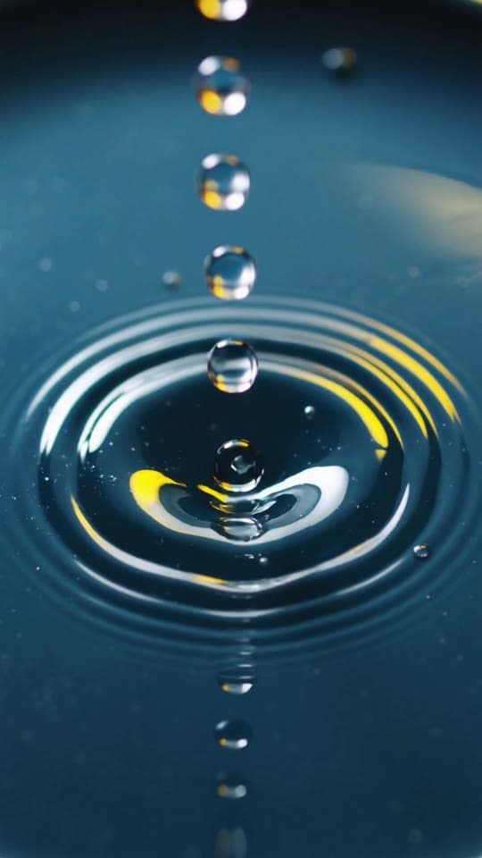 Material study — droplets on tensioned membrane