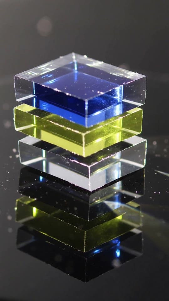 Material study — layered acrylic refraction