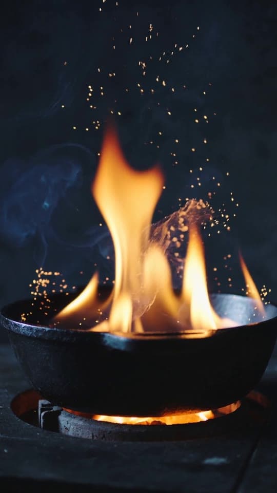Behind the scenes — flame and heat macro