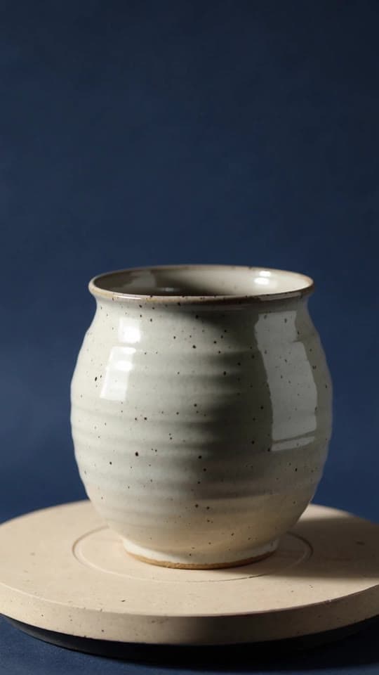 Product spin — matte ceramic form